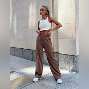 Princess Polly Archer Pants Brown US4